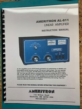 Ameritron AL-811 Operating & Instruction Manual High Quality, Plastic Covers