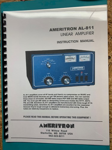 Ameritron 811 operating - operating, &
