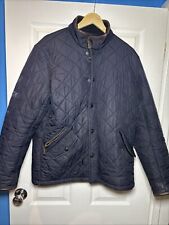 Barbour Jacket Powell Mens Dark Navy Quilted Size M Medium Good Condition