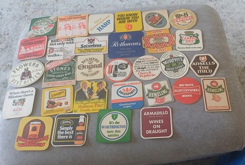 Vintage beer mats - vintage,