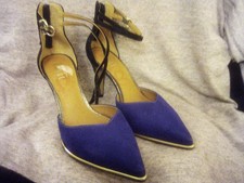 Blue Suede Coast Shoes Size 4