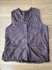 Vintage Brown Suede Leather