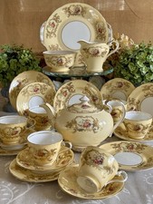 Aynsley TEAPOT TEA SET Six Teacups Saucers Plates Jug etc Rare EXCELLENT  c160/7