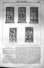 Old Carved Bench Ends Church Brannock Holy Trinity Architecture 1847 Victorian