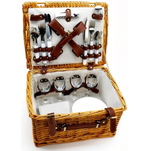 Wicker picnic basket hamper - wicker,