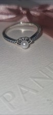 Pandora Disney Princess Ariel Shell Treated Pearl Ring Size 56 ALE S925