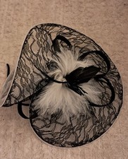 Black And White Fascinator