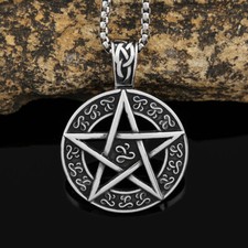 Vintage pentagram mens - mens, pendant