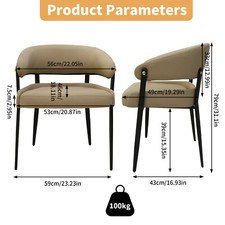 Set of 2 Dining Chairs