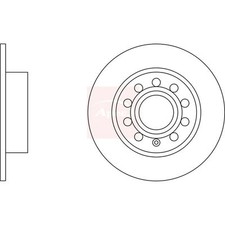 2x Brake Discs Solid For Audi