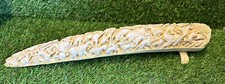 Vintage elephant tusks carved - elephant,