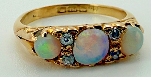Antique 18ct gold triple - antique,
