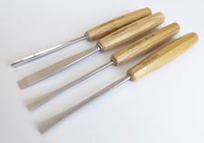 4 Pfeil Swiss Made Octagonal Ash Handled Carving Chisels