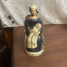 Pottery Figure Queen Victoria &child 9x18cm