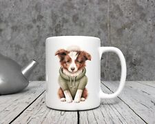 BROWN BORDER COLLIE PUPPY DOG