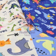 Animal print Dinosaurs Roar 100% Cotton Fabric Kids Children ~ by the metre FQ