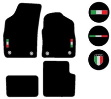 Fits Fiat 500 Hybrid 2020 onwards Tailored Car Mats Italian Flag Badge Logo