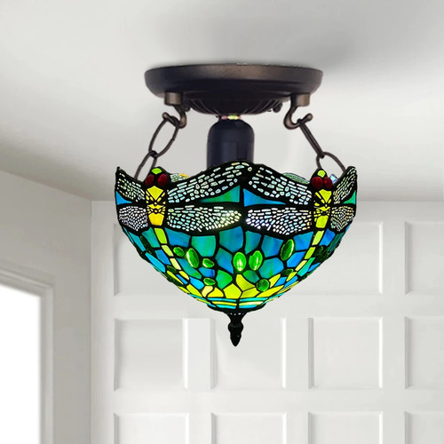 Tiffany green dragonfly - tiffany,