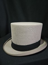 Vintage Moss Bros Covent Garden Grey Felt Top Hat 53.5cm 21"