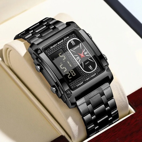 Dual time men - gold, watch
