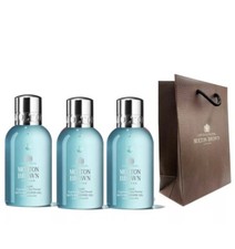Molton Brown Coastal Cypress & Sea Fennel Bath & Shower Gel 3 X 100ml & Gift Bag