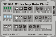 PE parts Willys Jeep Data