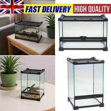 Reptile Glass Terrariums Vivarium for Frogs Snakes Turtles Ventilation ClearView