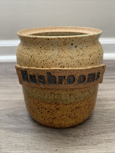 Mushrooms pottery jar - pottery,