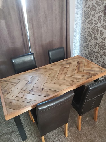Reclaimed pallet wood dining - reclaimed,