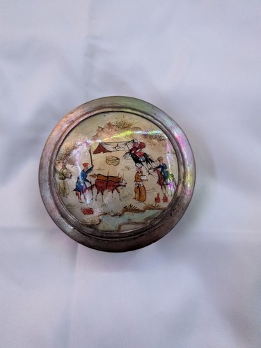 Antique trinket pill box - antique,