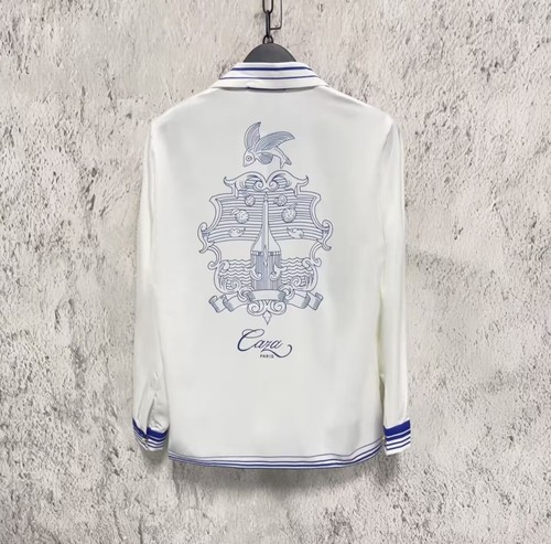 Casablanca white silk long