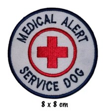 Medical Alert Service Dog Embroidered Sew/Iron On Patch Badge Jeans jacket