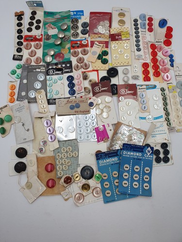 Vintage new buttons unused - vintage,