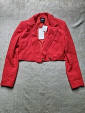 Zara Red Short Jacket Viscose