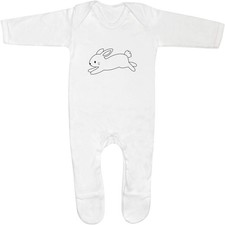 Bunny outline baby romper - baby,