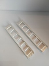 Lego 2 ×White 34738 Train track-Roller Coaster Ramp, Excellent Condition