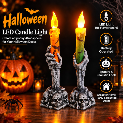 Halloween skeleton hands led - hands,