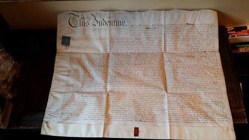 1835 antique vellum indenture - vellum,