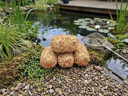 Natural barley straw log - barley,