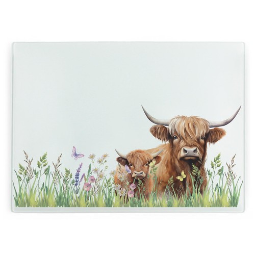 Highland cow glass worktop - highland,