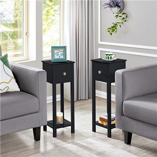 2pcs narrow bedside tables - 2pcs,