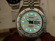 Seiko Men's Watch Modded Mother Of Pearl Dial 7002 7001 Vintage Automatic Diver
