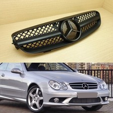 ABS Front Grille Matte Black Fit Mercedes-BENZ W209 CLK-Class 2004-2009