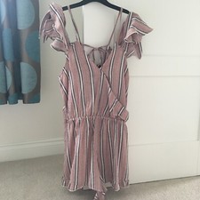 Topshop Playsuit size Medium New With Tags pink stripe
