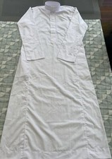 Mens white Jubba Kaftan Dishdash Thobe length 45. chest 18.new