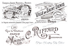 French Ephemera Label - 1xA3