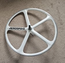 Vintage Aerospoke White 700c Rear Wheel Freewheel Style 126mm Spacing! 