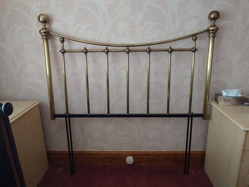 Georgian brass headboard - brass,