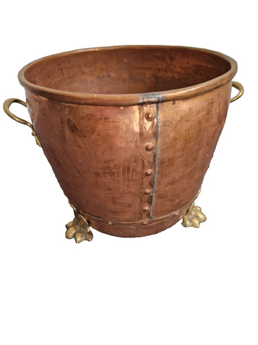 Vintage copper coal bucket - vintage,