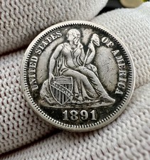 1891  One Dime Seated Liberty
